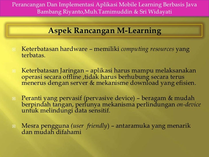 Pengajaran & pembelajaran mobile