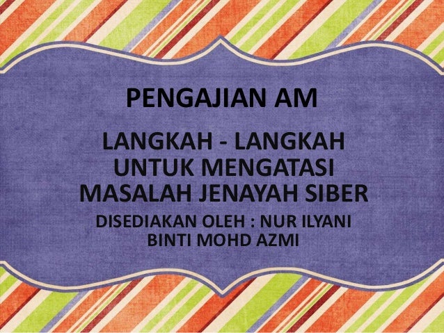 Langkah Langkah Mengatasi Jenayah Siber Karangan