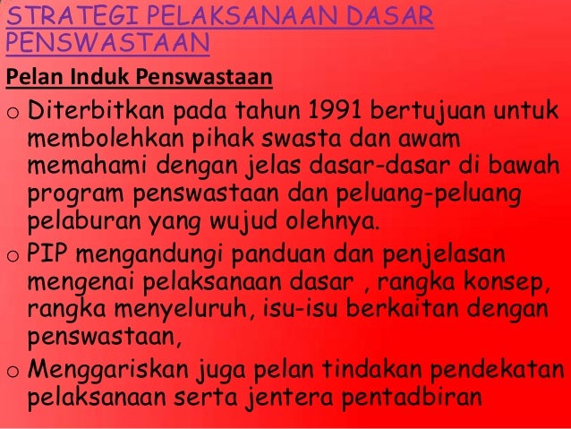 Objektif Dasar Penswastaan - Sergiodsx
