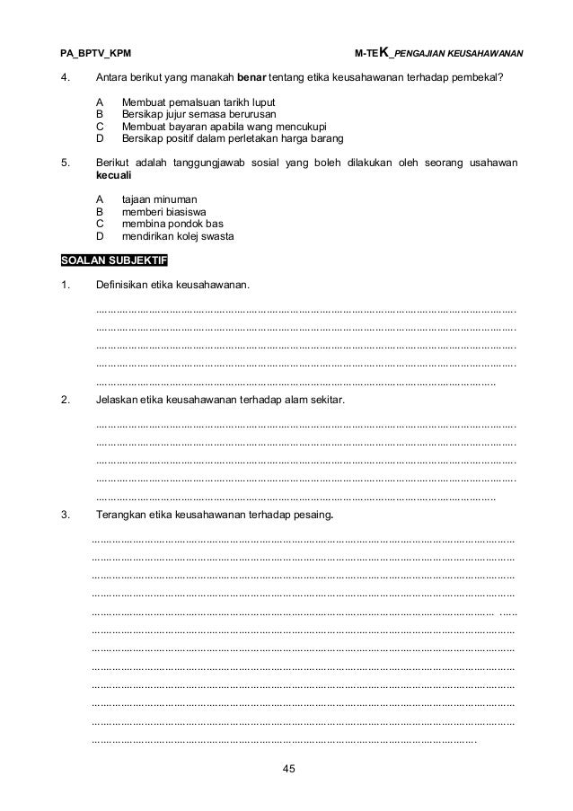 Pengajian keusahawanan tahap 1 konsep