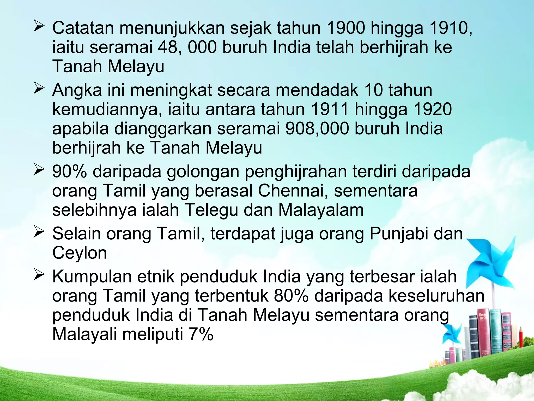 (Pengajian malaysia) Sejarah dan latar belakang kaum di Malaysia | PPT