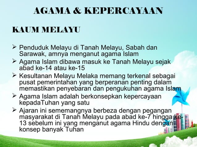 (Pengajian malaysia) Sejarah dan latar belakang kaum di Malaysia | PPT