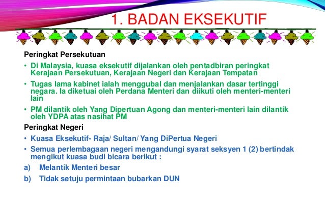 Komponen utama sistem kerajaan Malaysia