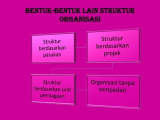 Bentuk-bentuk Lain Struktur
Organisasi

 