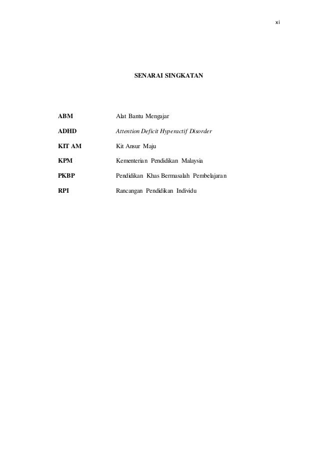 Pengakuan isi kandungan senarai jadual senarai rajah Pengakuan isi kandungan senarai jadual senarai rajah