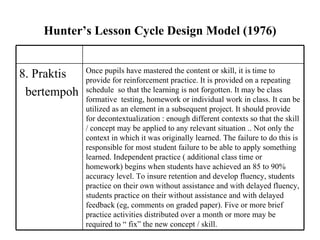 Hunters Lesson Design Pengalaman pembelajaran | PPT