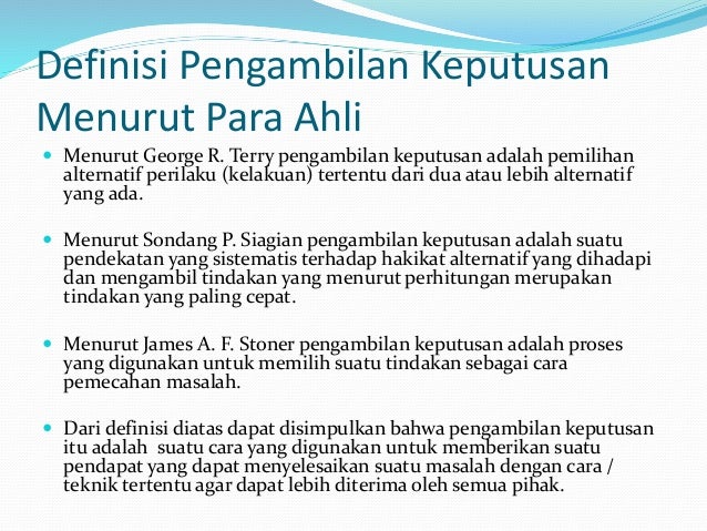 Pengambilan Keputusan