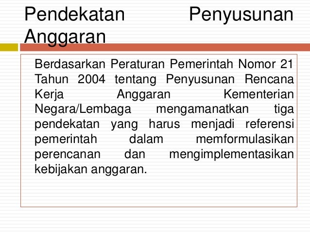 Penganggaran pemerintah pusat