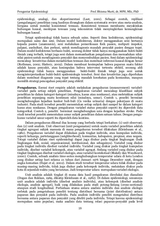 PENGANTAR EPIDEMILOGI