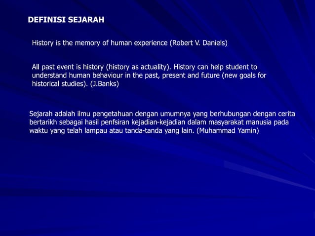 Pengantar Ilmu Sejarah, Pendidikan Sejarah | PPT
