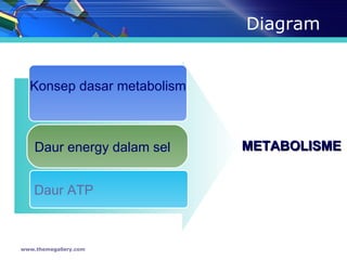 Diagram www.themegallery.com Konsep dasar metabolism Daur energy dalam sel Daur ATP METABOLISME 