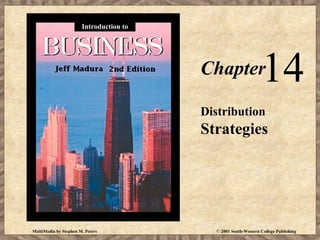 Introduction to

14

Chapter
Distribution

Strategies

MultiMedia by Stephen M. Peters

© 2001 South-Western College Publishing

 