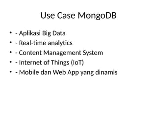 Pengantar dan Konsep Dasar MongoDB Untuk Pemula | PPTX