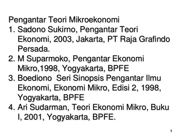 teori produksi ekonomi mikro sadono sukirno teori produksi ekonomi mikro sadono sukirno