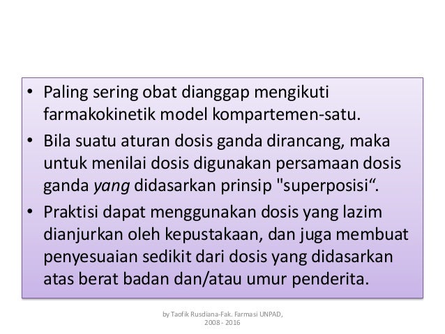 Pengantar farmakokinetika klinik-TDM