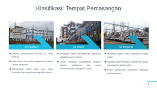 Klasifikasi: Tempat Pemasangan
6
GI Outdoor GI Indoor GI Bergerak
 Semua peralatannya berada di ruang
terbuka
 Alat Kontrol dan sistem pengukuran berada
dalam bangunan
 Memerlukan lahan yang luas, biaya
kontruksi dan pendinginannya lebih murah
 Sebagian besar peralatannya dipasang
didalam ruang tertutup
 Untuk menjaga keselarasan dengan
daerah sekitarnya dan untuk
meminimalisasi gangguan suara
 Peralatan gardu induk diletakkan diatas
trailer
 Dipakai dalam keadaan darurat dan guna
pencegahan beban lebih
 Untuk pemakaian sementara ditempat
pembangunan
 