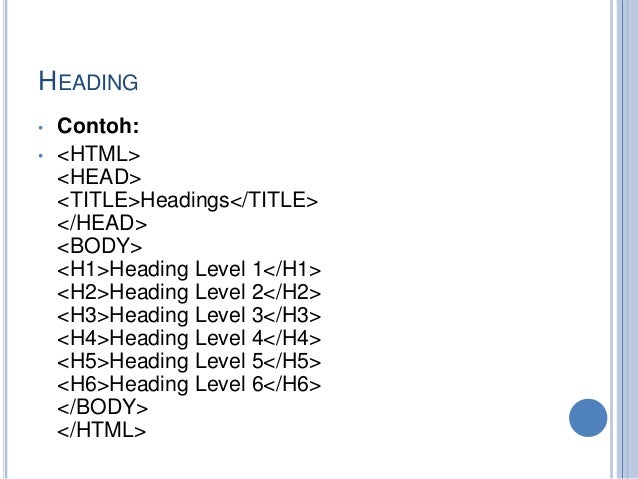 Pengantar html