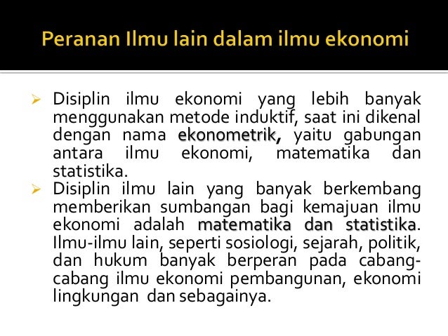 Materi kuliah Pengantar ilmu ekonomi