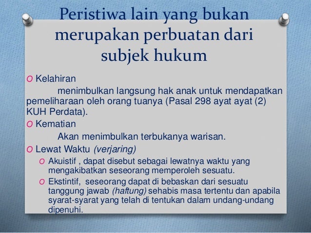 Peristiwa Hukum (PIH)