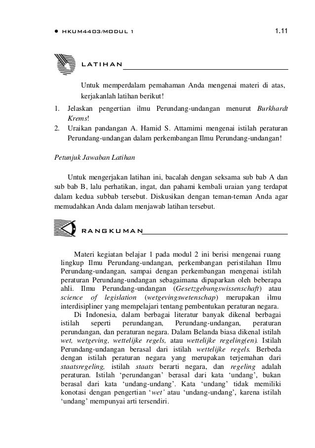 Pengantar Ilmu Pengetahuan Perundang Undangan