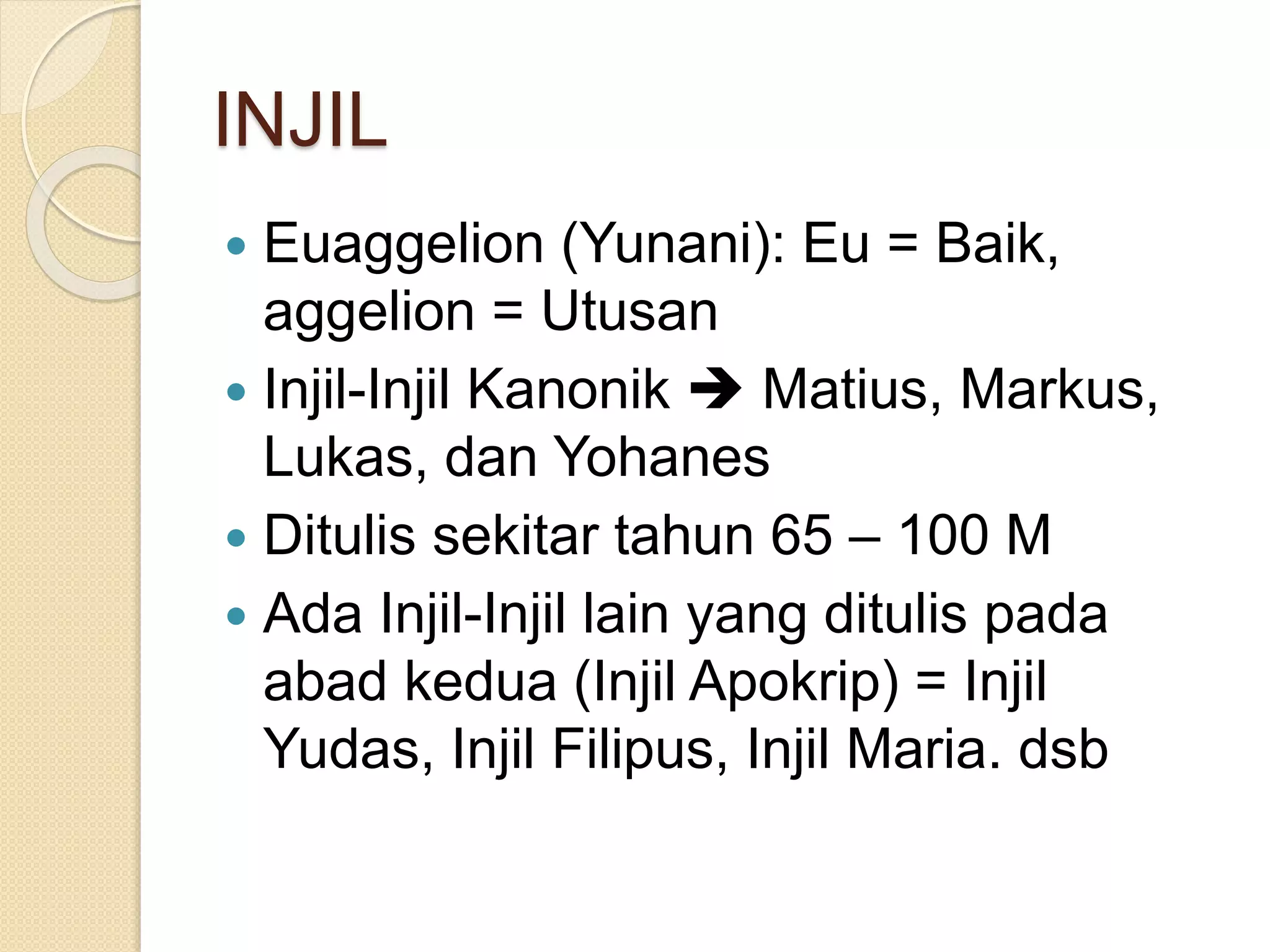 Pengantar injil sinoptik | PPT