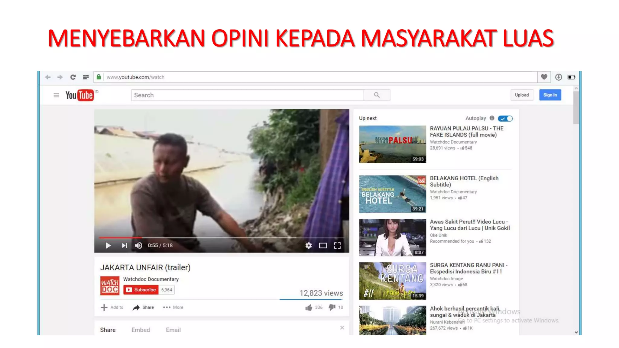 MENYEBARKAN OPINI KEPADA MASYARAKAT LUAS
 