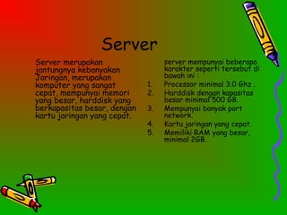 Pengantar jaringan komputer | PPT