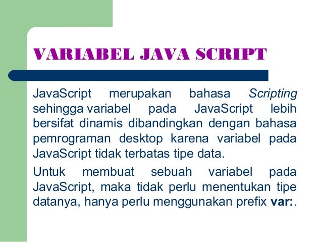 Pengantar java script