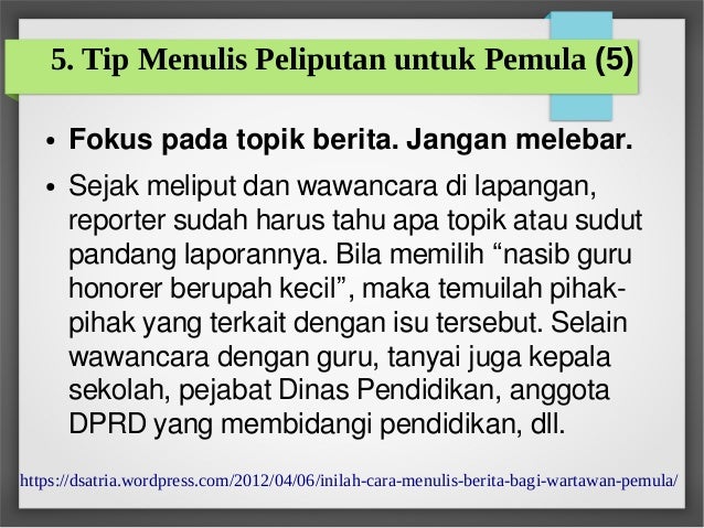 Pengantar Jurnalistik Online