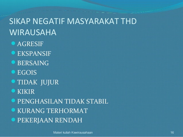 Pengantar kewirausahaan