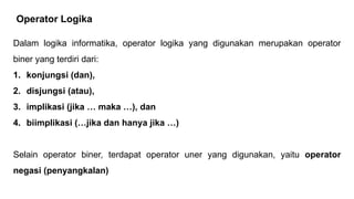 Pengantar dan pengertian Logika dalam pemrograman.pptx