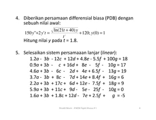 Pengantar metode numerik | PDF