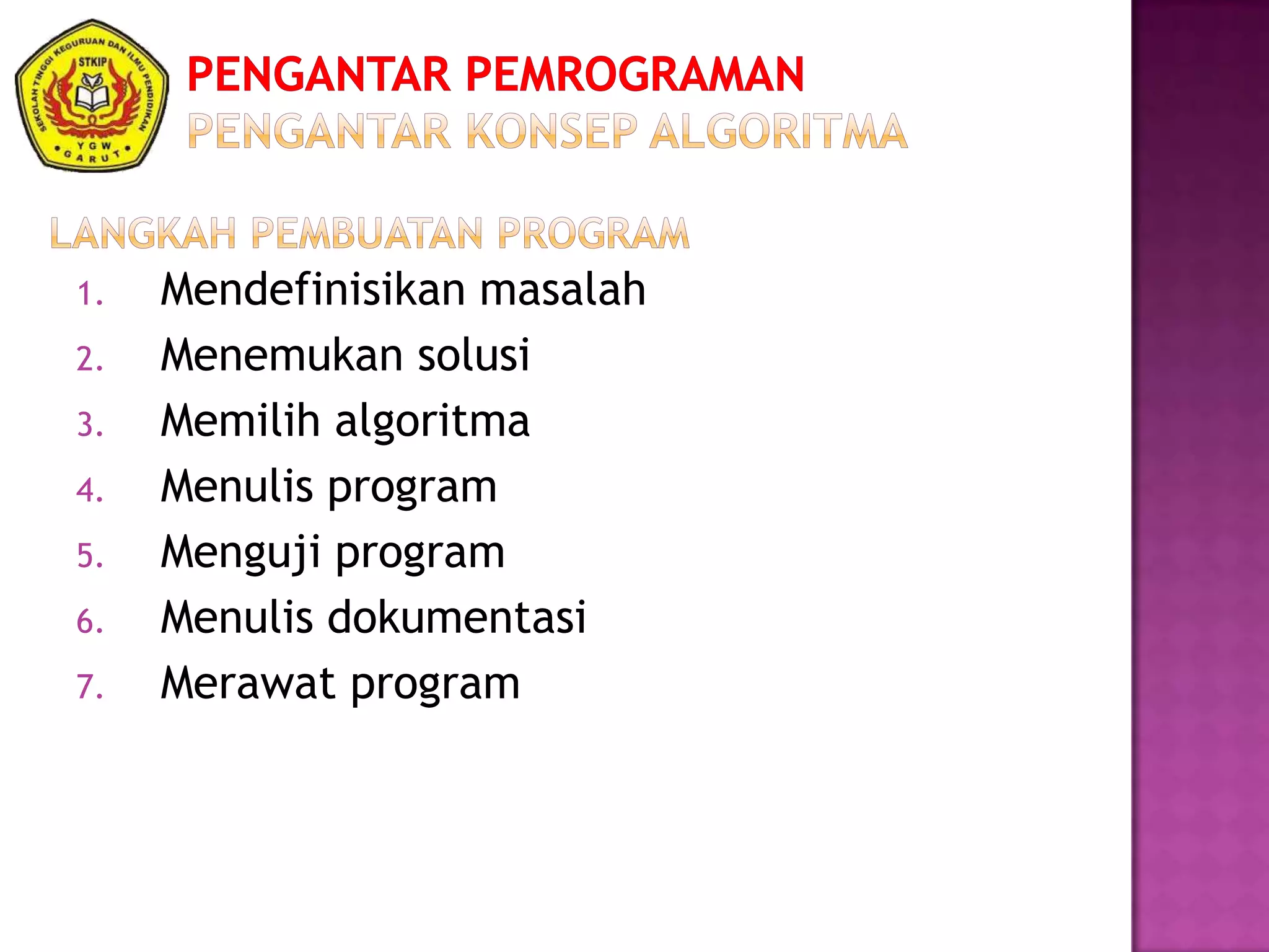 Pengantar Pemrograman Chapter 1 | PPSX