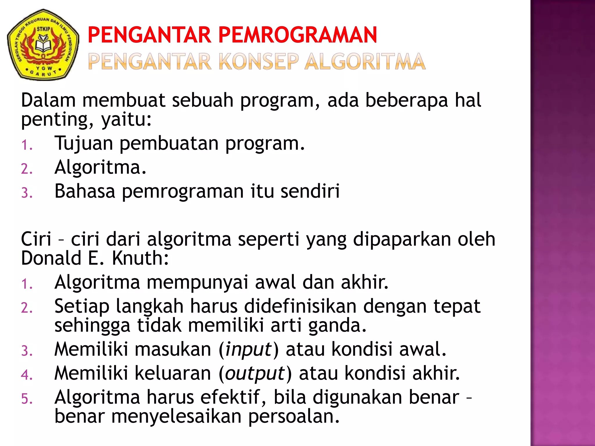 Pengantar Pemrograman Chapter 1 | PPSX