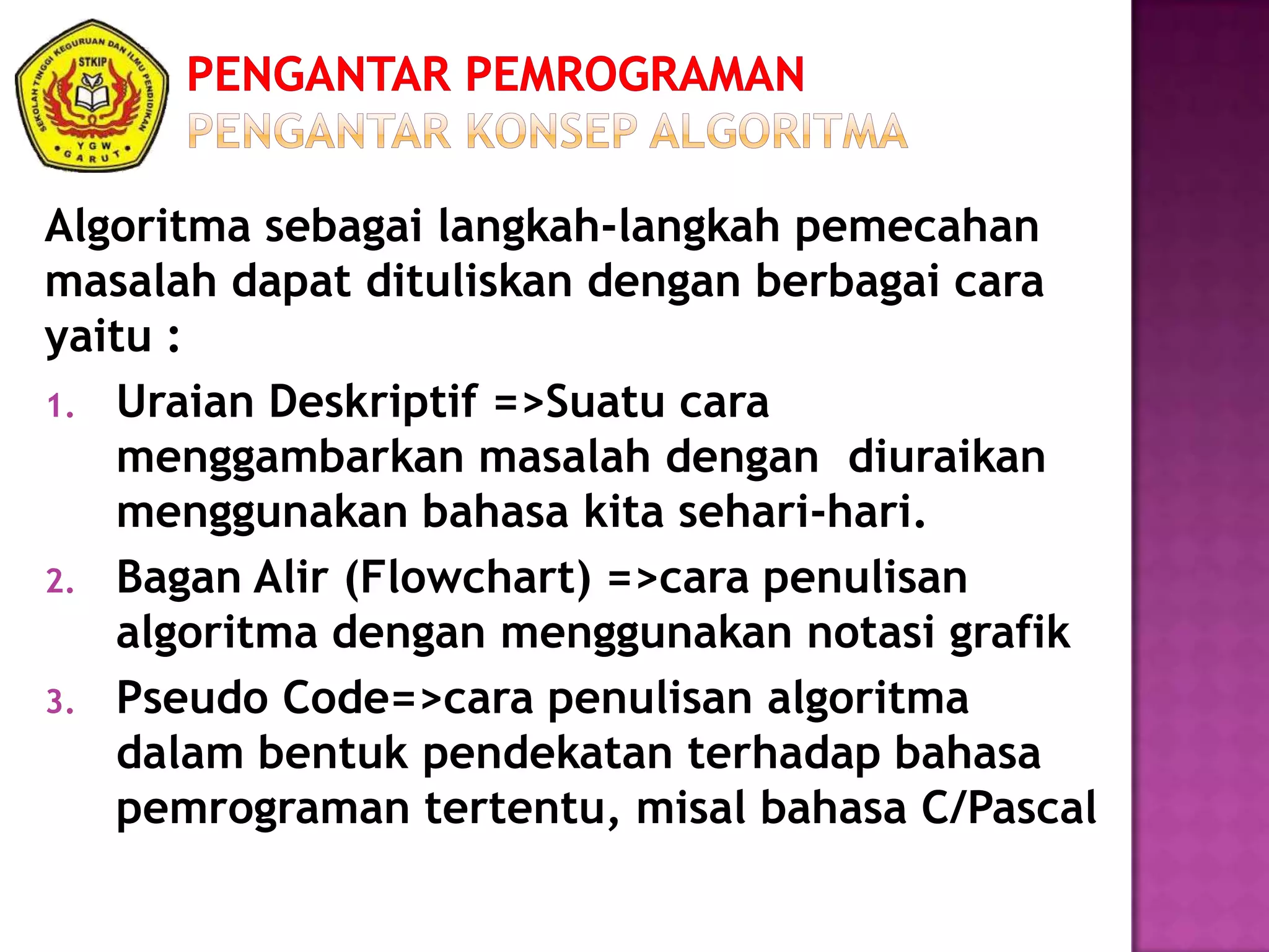 Pengantar Pemrograman Chapter 1 | PPSX