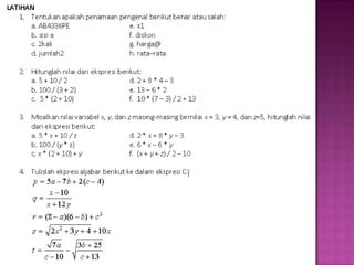 Pengantar Pemrograman Chapter 3