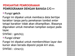 Comprehensive Introduction to C Programming Language and Basic ...