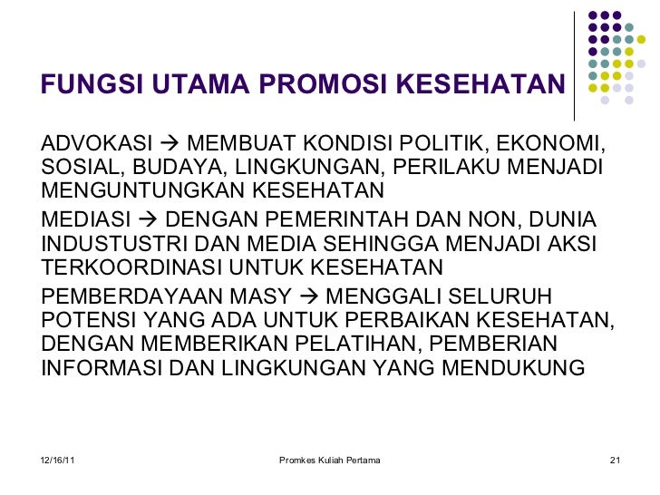 Pengantar promosi kesehatan