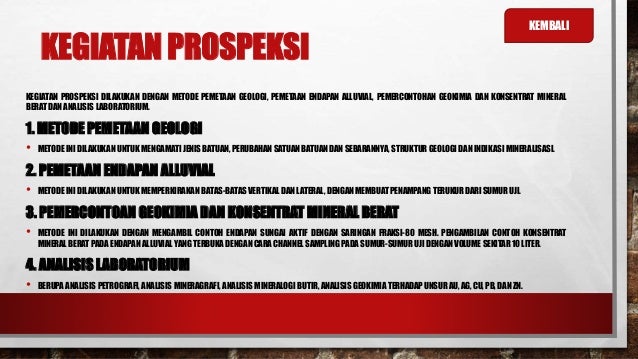 Pengantar rekayasa dan desain pertambangan emas alluviall