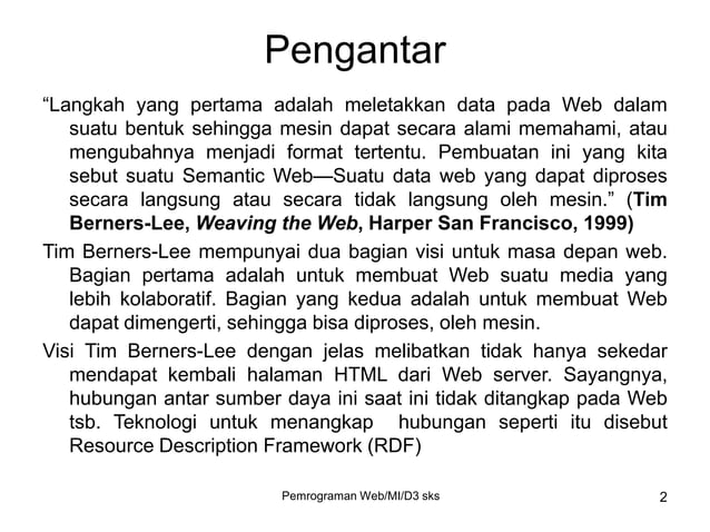pengantar mata kuliah - Semantic Web.ppt