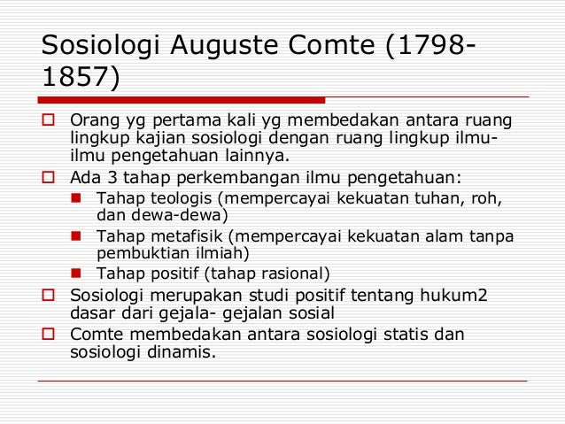 Pengantar sosiologi, sejarah sosiologi (meeting 2) - Pengantar Sosiologi Sejarah Sosiologi Meeting 2 12 638