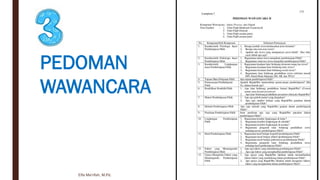 Elfa Ma'rifah, M.Pd.
PEDOMAN
WAWANCARA
 