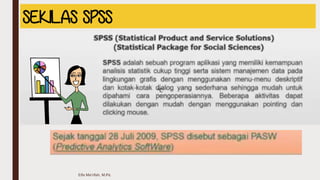 Elfa Ma'rifah, M.Pd.
SEKILAS SPSS
℃
 