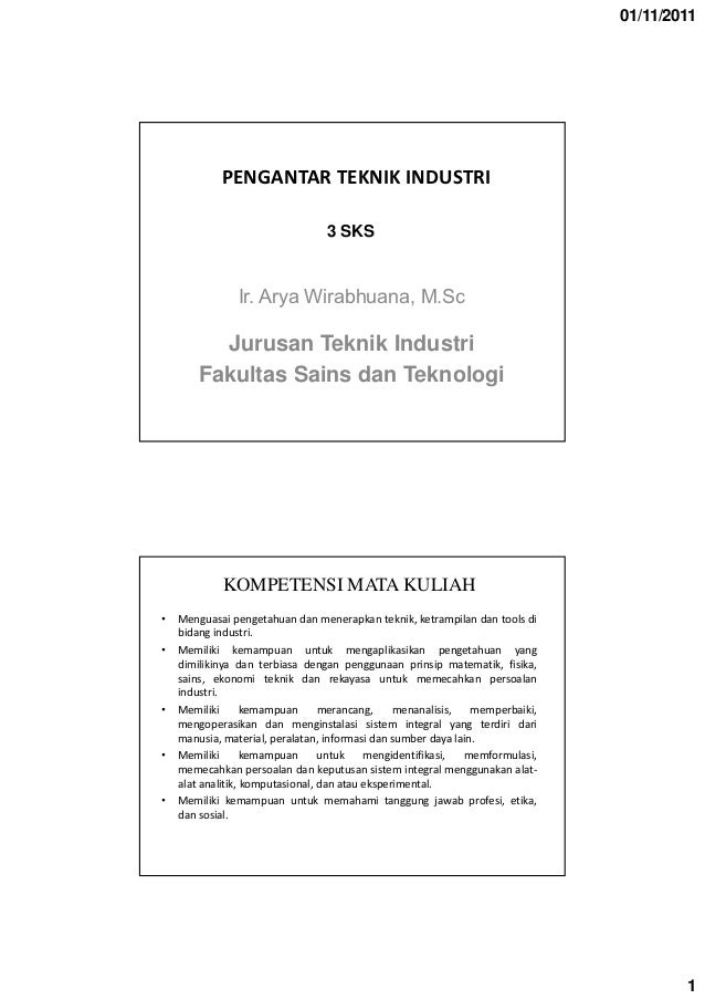 Pengantar Teknik Industri