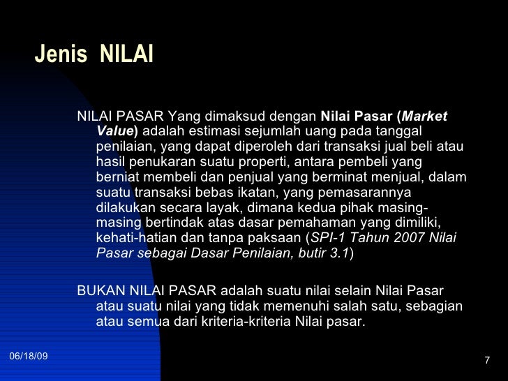 Pengantar Teori Penilaian