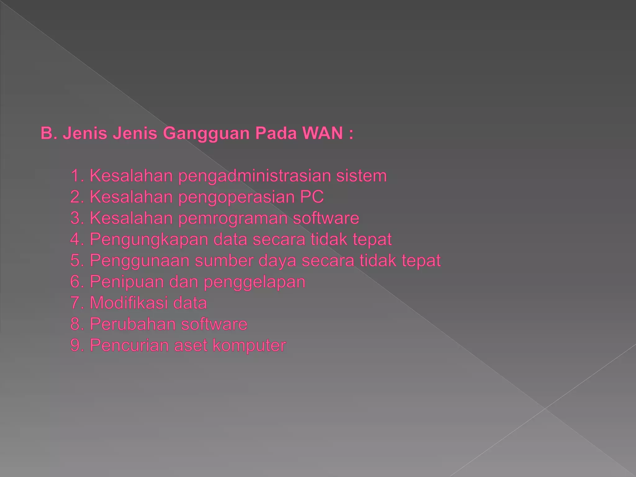 Pengantar WAN MK Pengantar jaringan Komputer