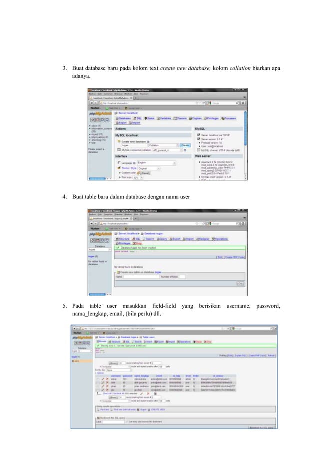 Pengaplikasian halaman Log-in berbasis MySQL | PDF