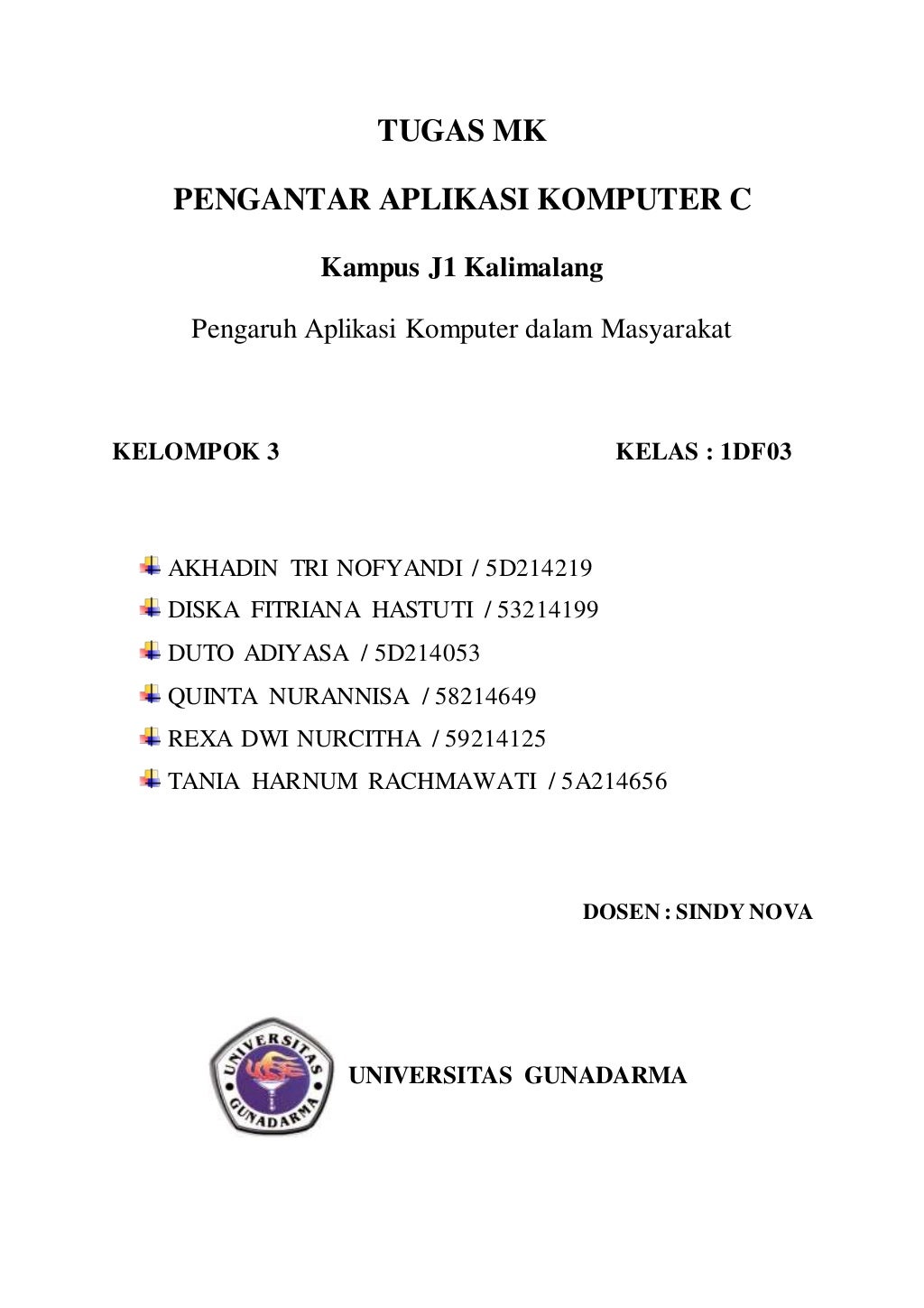 Pengaruh aplikasi komputer dalam masyarakat