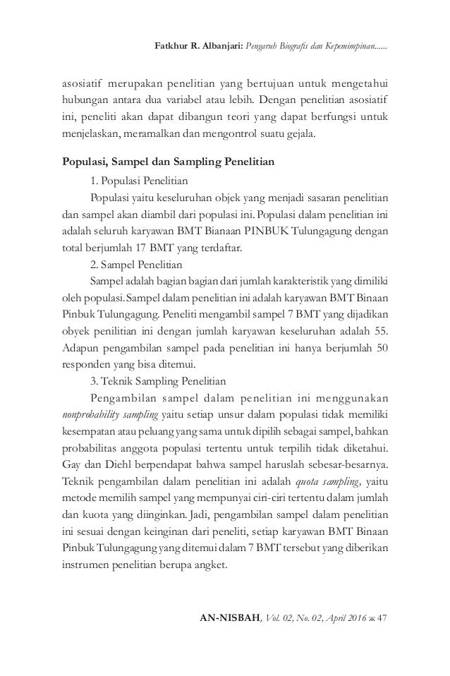 Pengaruh biografis dan kepemimpinan terhadap kinerja 