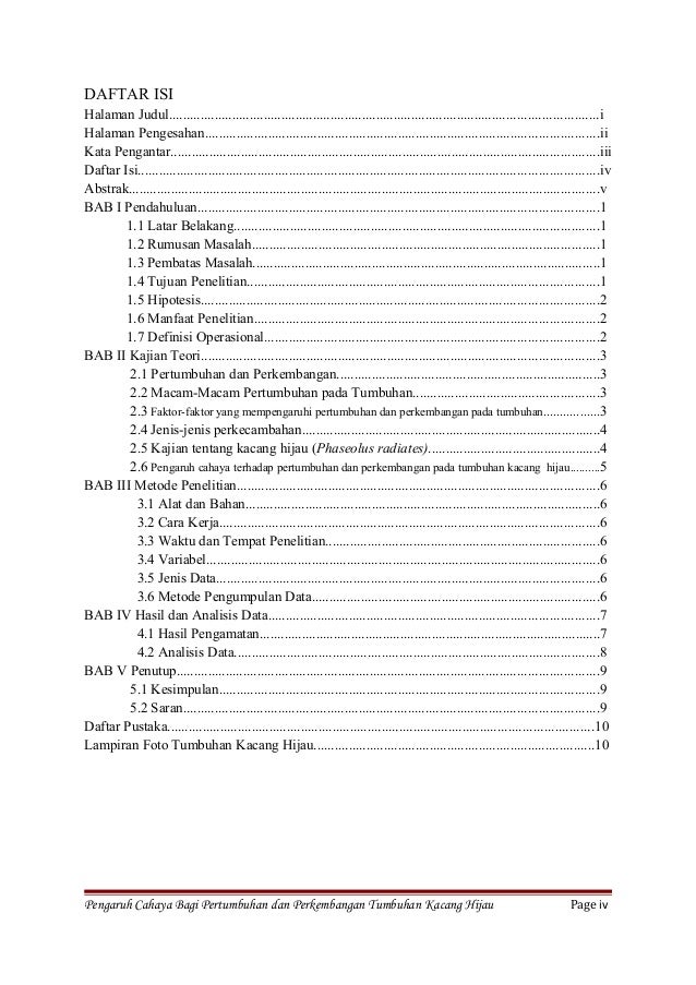 Pengaruh Cahaya Bagi Pertumbuhan Tanaman Kacang Hijau